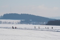 Zamrzlé Lipno- nejdelší bruslařská dráha na Lipně
